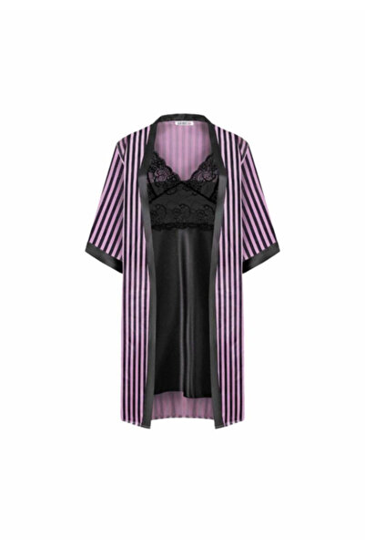 Deep Sleep Set de noapte de lux – camisol și halat de satin