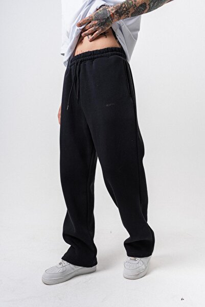 Respire Men's Basic Baggy Sweatpants with Text Detail Navy Blue