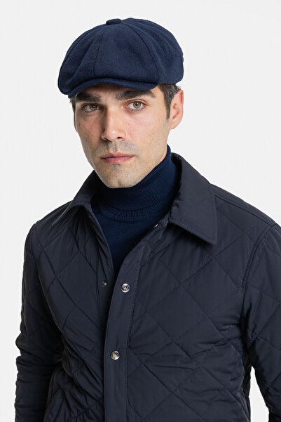 W Collection Buttoned Dark Blue Coat