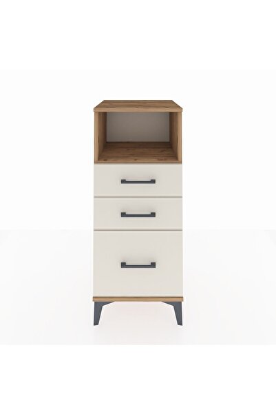 Dienni Hyperion Komodin Tek Raflı 3 Çekmeceli 44x44x106 Çam-Aytaşı