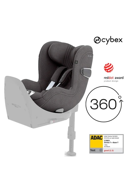 Cybex Sirona T isize Plus (terletmeyen özel kumaş) (mirage grey) 0-18 kg) T b...