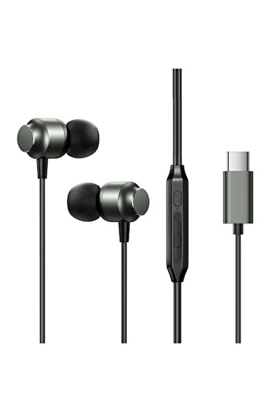 Joyroom Căști JR-EC06 cu microfon, intraauriculare, control cu ​​fir, USB-C, gri, cablu de 1,2 m