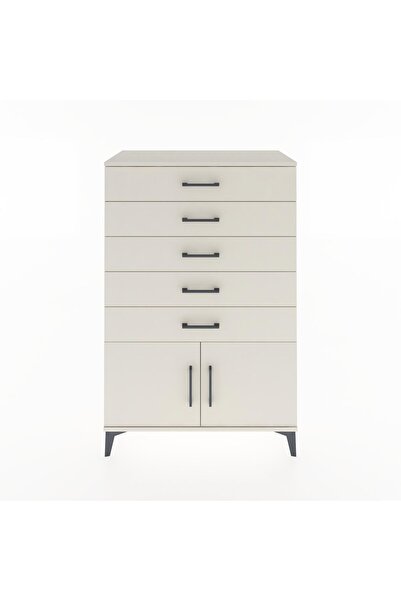 Dienni Hyperion Dolap 5 Çekmeceli 2 Kapaklı 88x44x134 Aytaşı-Aytaşı