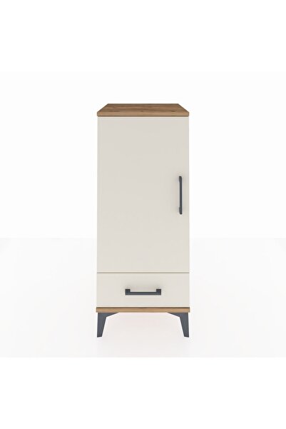 Dienni Hyperion Komodin 2 Raflı Tek Çekmeceli Tek Kapaklı 44x44x106 Çam-Aytaşı
