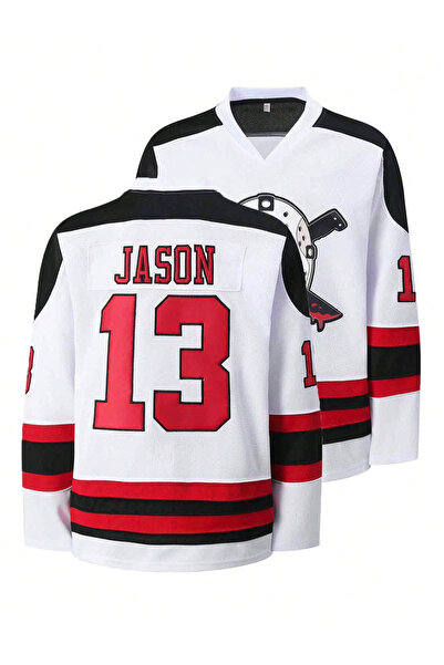 Genel Markalar Voorhees Jason Friday V Yaka Uzun Kollu Jersey Forma