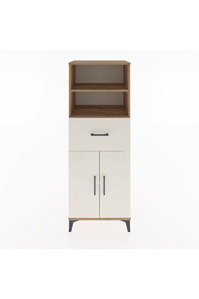 Dienni Hyperion Dolap 3 Raflı Tek Çekmeceli 2 Kapaklı 60x44x163 Çam-Aytaşı