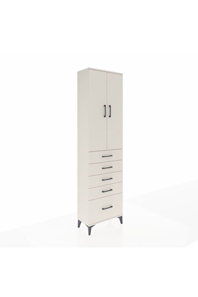 Dienni Arges Dolap 2 Raflı 5 Çekmeceli Tek Askılı 60x30x221 Aytaşı-Aytaşı