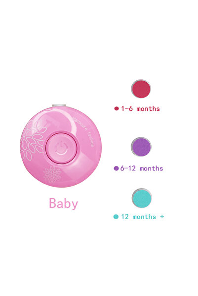 Choice5 pink 3 grind heads Electric Baby Nail Trimmer Kid Nail Polisher Tool ...