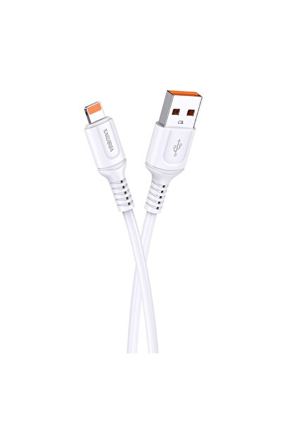 KAKUSİGA Data and Charging Cable Compatible with iPhone, USB to Lightning, KakuSiga, 1 m, 2.4 A, White