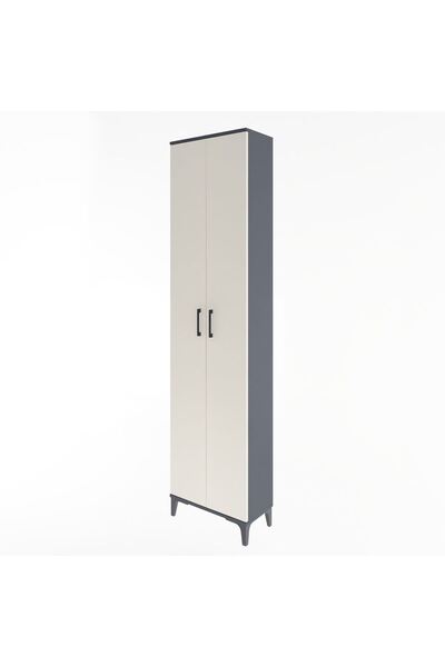Dienni Arges Dolap 4 Raflı 2 Kapaklı 60x30x243 Antrasit-Aytaşı