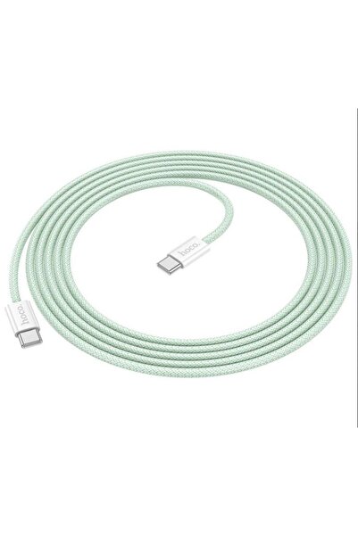 Hoco Cablu de date și încărcare (X104), USB-C, PD60W, QC3.0, împletit, 1m, verde