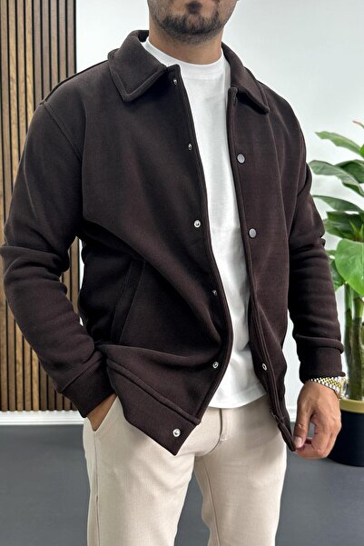 Edwox Ανδρικό βαμβακερό μπουφάν καφέ Edw420