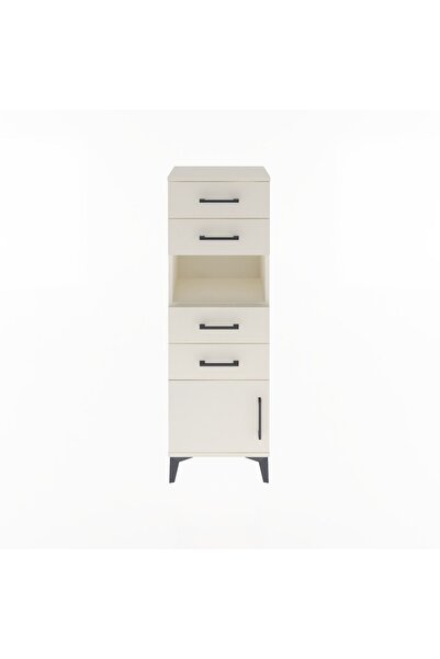 Dienni Arges Dolap Tek Raflı 4 Çekmeceli Tek Kapaklı 44x30x134 Aytaşı-Aytaşı
