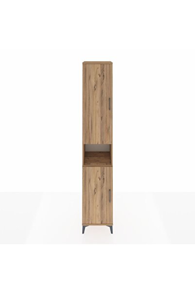 Dienni Hyperion Dolap 5 Raflı 2 Kapaklı Tek Askılı 44x44x243 Çam-Çam