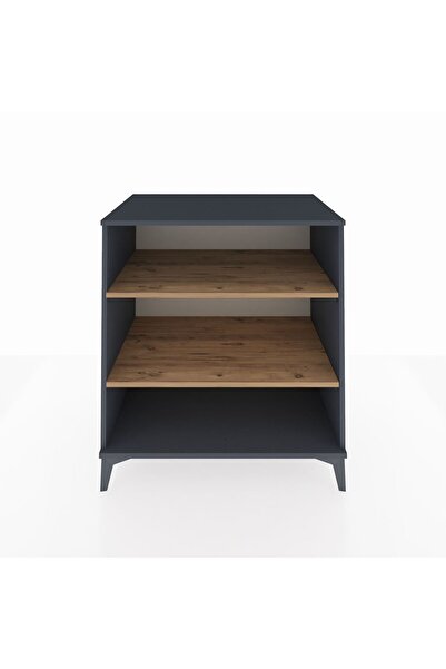 Dienni Kronos Şifonyer 2 Raflı 88x59x96 Antrasit-Çam