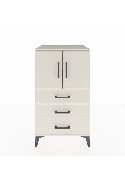 Dienni Hyperion Komodin 2 Raflı 3 Çekmeceli 2 Kapaklı 60x44x106 Aytaşı-Aytaşı