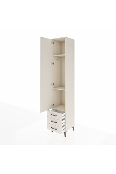 Dienni Hyperion Dolap 3 Raflı 3 Çekmeceli Tek Askılı 44x44x243 Aytaşı-Aytaşı