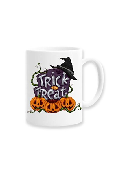 OEM Cana personalizata Halloween 'Trick or treat', 330ml, Betaprint, alba, ce...