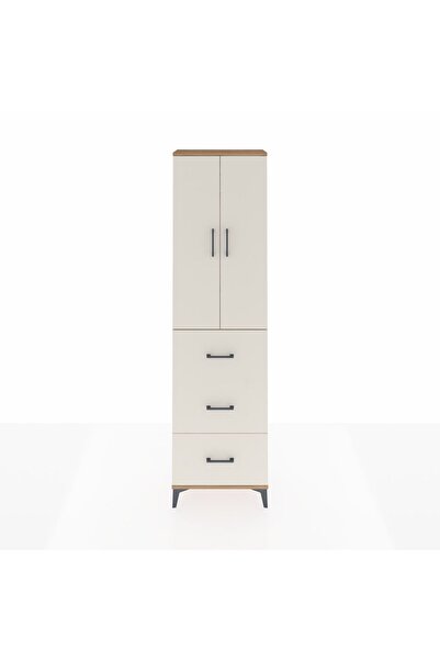 Dienni Arges Dolap 2 Raflı 3 Çekmeceli Tek Askılı 60x30x221 Çam-Aytaşı
