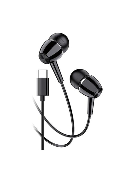 Hoco Căști cu fir și microfon Kakusiga KSC-1296, 1m, Tip-C - Negre