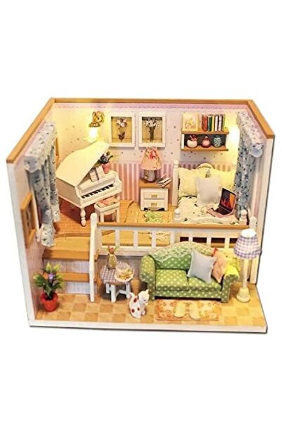 OEM DIY Dollhouse to Build – Decorative Miniature Room with Piano and Detailed Furniture