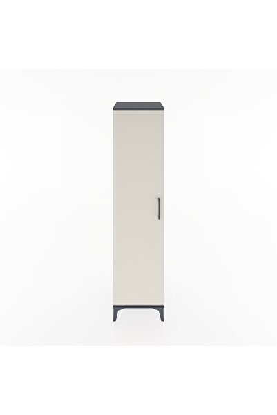 Dienni Hyperion Dolap 2 Raflı Tek Kapaklı Tek Askılı 44x44x182 Antrasit-Aytaşı