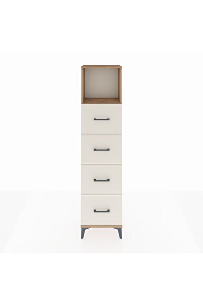 Dienni Arges Dolap Tek Raflı 4 Çekmeceli 44x30x182 Çam-Aytaşı