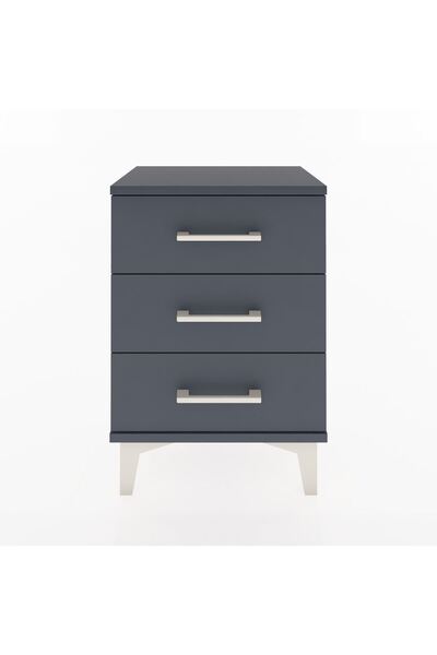 Dienni Arges Komodin 3 Çekmeceli 44x30x64 Antrasit-Antrasit
