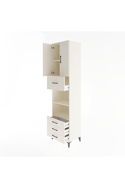 Dienni Hyperion Dolap 4 Raflı 4 Çekmeceli 2 Kapaklı 60x44x243 Aytaşı-Aytaşı