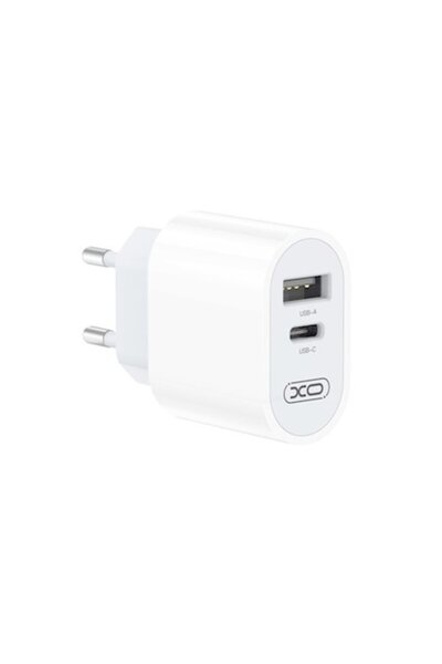 Xo L97 Charger, USB/USB-C, Fast Charge, 2.4A, 12W, White