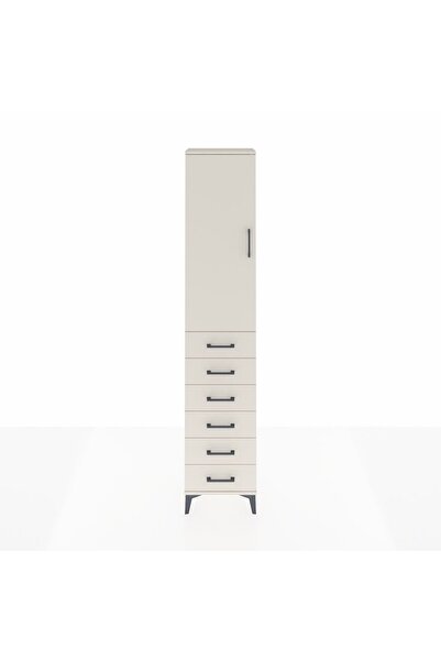 Dienni Arges Dolap 3 Raflı 6 Çekmeceli Tek Kapaklı 44x30x221 Aytaşı-Aytaşı