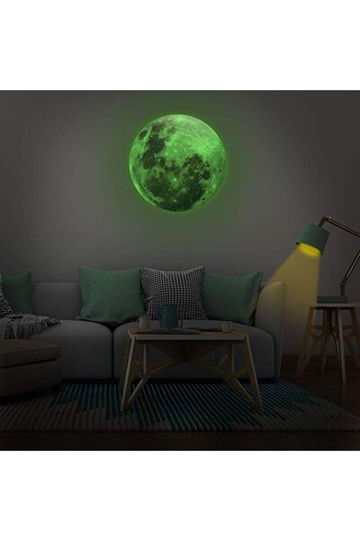 PROCART Luminous sticker, Moon model, vinyl, intensely luminous, decorative accessory 20 cm
