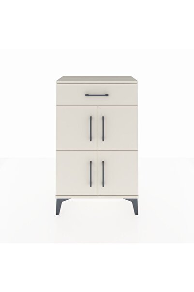 Dienni Arges Komodin Tek Raflı Tek Çekmeceli 4 Kapaklı 60x30x96 Aytaşı-Aytaşı