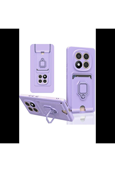 Joy Tekno Xiaomi Redmi Note 14 Pro 4G Kılıf Zuma Kartvizitli Yüzüklü Silikon