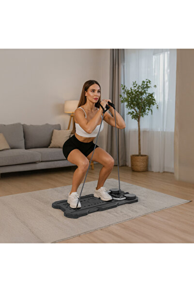 zola Foldable Pilates training board, extenders, push-up handles, LCD display, mat, 47 x 115 x 3 cm