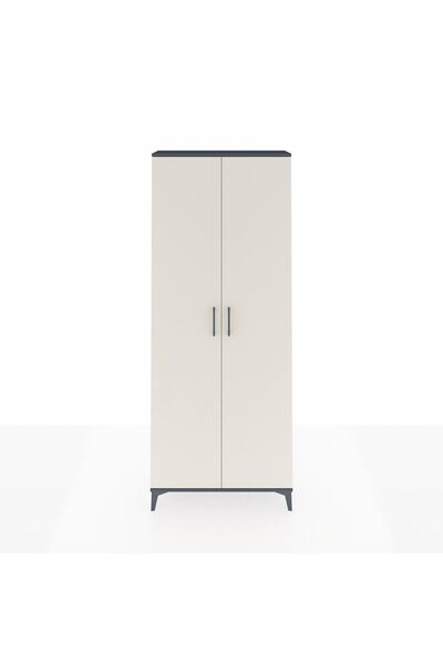 Dienni Arges Dolap 4 Raflı 2 Kapaklı 88x30x221 Antrasit-Aytaşı