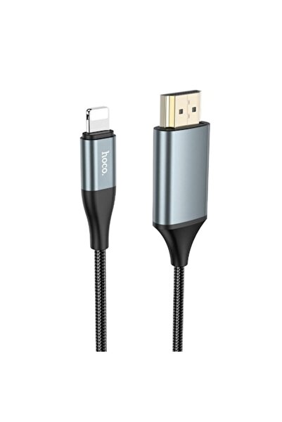 Hoco Cablu HDMI cu conector Lightning, HD 1080p, 2m, negru, UA27