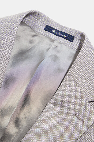 W Collection Gray Buttoned Linen Wool Jacket