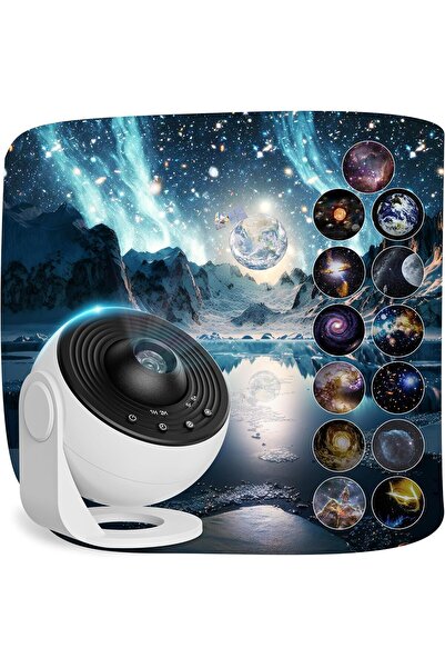 Fussion Planetarium Projector for Bedroom, 13-in-1 Galaxy Star Projector - White