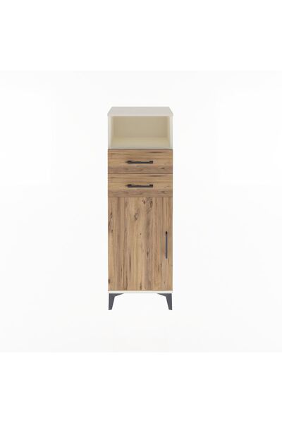 Dienni Arges Dolap 2 Raflı 2 Çekmeceli Tek Kapaklı 44x30x134 Aytaşı-Çam