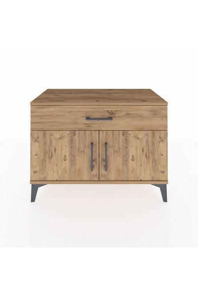 Dienni Hyperion Şifonyer Tek Raflı Tek Çekmeceli 2 Kapaklı 88x44x64 Çam-Çam