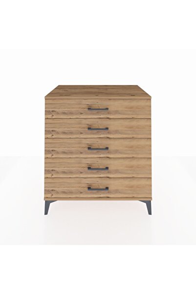 Dienni Kronos Şifonyer 5 Çekmeceli 88x59x96 Çam-Çam