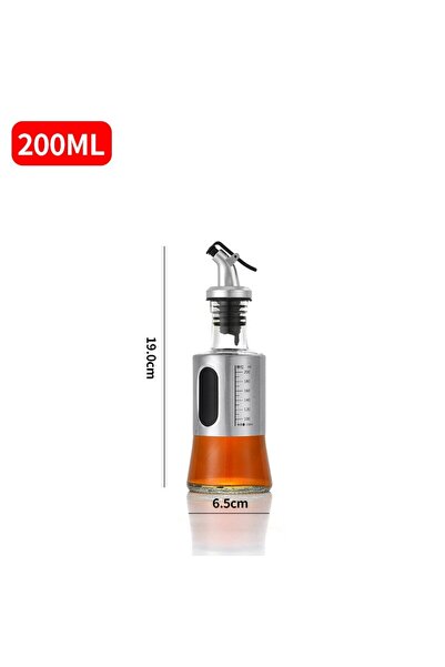 Flippy Μπουκάλι λαδιού, Flippy, Μπουκάλι λαδιού από ανοξείδωτο ατσάλι, 19 x 6,5 cm, όγκος 200 ml, διαφανές γκρι