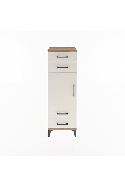 Dienni Arges Dolap 2 Raflı 4 Çekmeceli Tek Kapaklı 44x30x134 Çam-Aytaşı