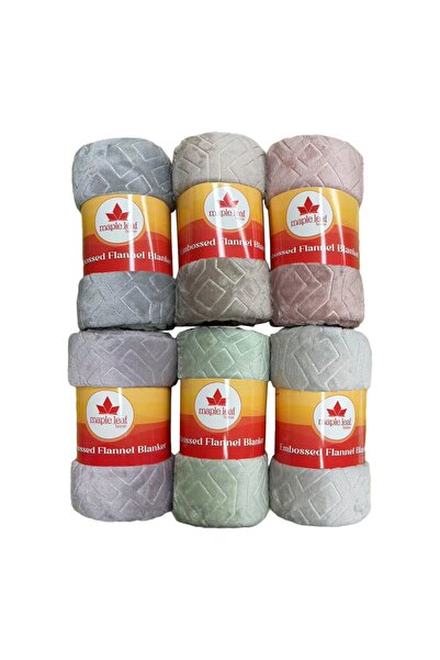 MAPLE LEAF Home Embossed Flannel Blanket 150 x 200cm Assorted Colors