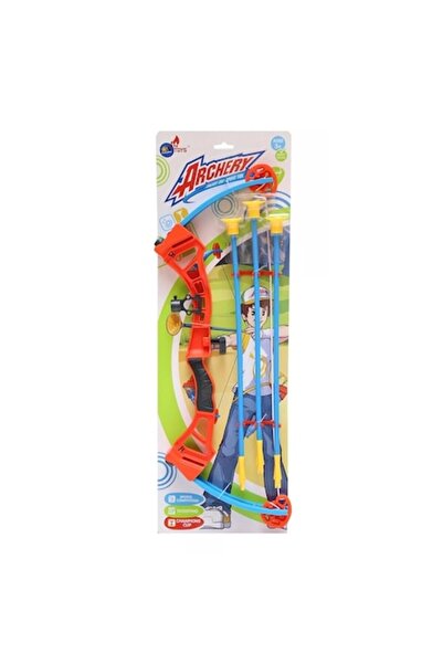 Toy Arc pentru băieți cu săgeți tip ventuză, 51 cm, portocaliu