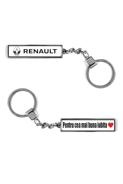 OEM Breloc metalic cu logo auto Renault și mesaj: Pentru cea mai bună prieten...