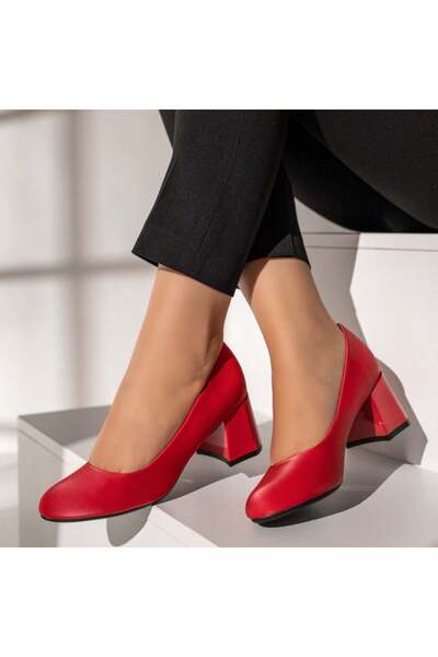 BMoD Pantofi roșii pentru femei cu toc MOD12109