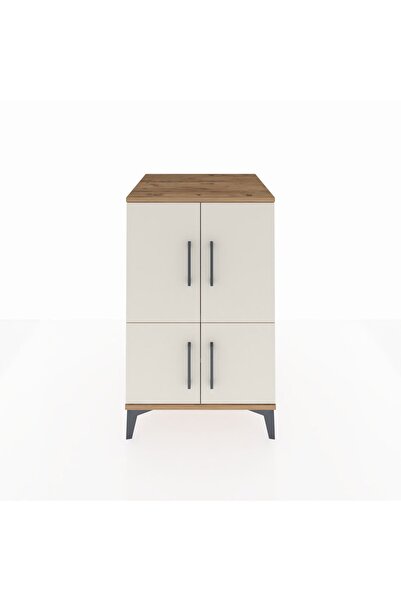 Dienni Kronos Komodin 2 Raflı 4 Kapaklı 60x59x96 Çam-Aytaşı