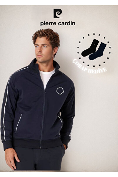 Pierre Cardin Erkek Giyim Regular Fit Çizgi Detay Pamuklu & Kutulu Eşofman Takımı (Çorap Hediye)
